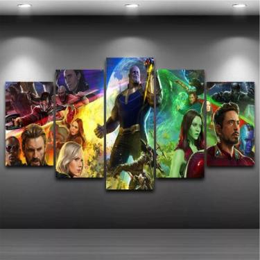 Imagem de Quadro Mosaico Guerra Infinita 5 Peças 1,20x0,70cm  GI 04 - Dekorarte