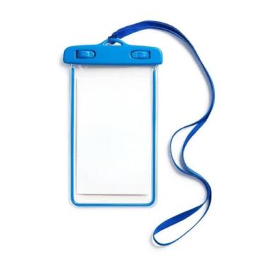 Imagem de Kit 5 Capas Prova d'Água para Celular – Segurança Total e Proteção Completa em Qualquer Aventura (SOMENTE 1 UNIDADES,AZUL CLARO)