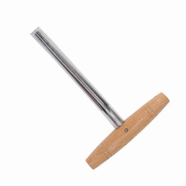 Imagem de Acouto Alargador de Furo de Pino de Aço Inoxidável Durável Com Alça de Madeira - Ferramenta de Reparo Luthier Ideal 3/4 e 4/ Pinos de Violino - Design Ergonômico Uso Confortável