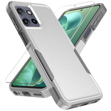 Imagem de Capa para Motorola Moto G 5G 2026 com protetor de tela de vidro temperado, proteção resistente contra quedas, capa protetora de telefone de corpo inteiro, resistente, à prova de choque, à prova de