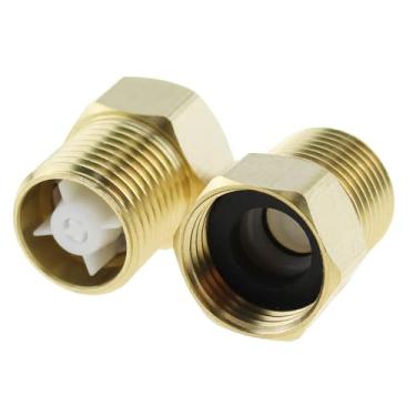 Imagem de MTQY 2 peças 1/2 polegada fêmea para 1/2 polegada macho válvula de retenção anti-refluxo vaso sanitário válvula interruptor de latão adequado para aquecedores de água piscina RVs