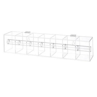 Imagem de Esquirla Dispensador de etiquetas para rolos, montagem na parede, com 7 compartimentos, porta-etiquetas com os dias da semana, caixa para etiquetas de mesa,