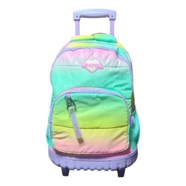 Imagem de Mochila De Rodinhas G Infantil Matelassê Metalizado Upforyou - Luxcel,