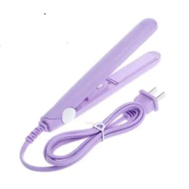 Imagem de Chapinha Mini Prancha de Cabelo Portátil de Bolsa - Bivolt Automático, Placas de Cerâmica Turmalina, Aquecimento Rápido, Compacta, Ideal para Viagem e Retoques (LILÁS COM LILÁS)