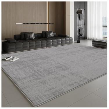 Imagem de SPXMQSS Tapete grande para sala de estar, tapete lavável resistente a manchas para quarto antiderrapante macio pilha baixa para sala de estar, quarto, sala de jantar, cinza A 200 x 250 cm