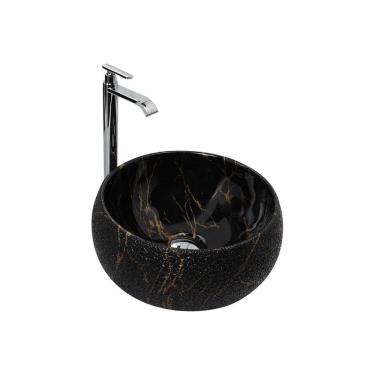 Imagem de Kit Cuba Pia Louça Cerâmica Banheiro C/Torn e Vál Cromada 60