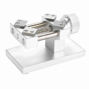 Imagem de BONKZEBU Abridor de bisel de relógio, ferramenta profissional de remoção de bisel, ferramenta de abridor de caixa traseira de bancada de aço inoxidável, acessório de reparo de peças de relógio (prata)