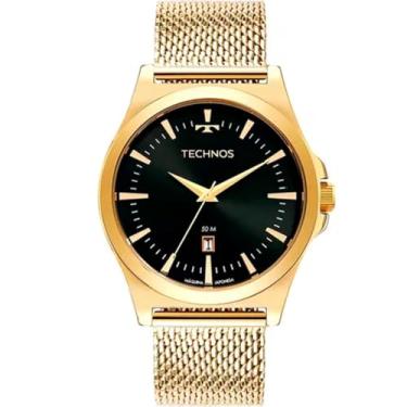 Imagem de Relógio TECHNOS masculino Stell dourado preto 2115MZBS/1P