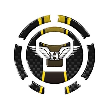 Imagem de Adesivo Bocal Cb Twister Cg Titan / Fan / Start 160 +2018 Asa Amarelo Cor Preto