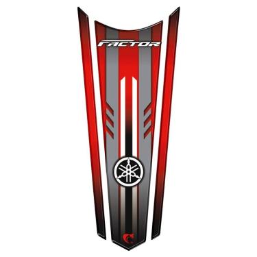 Imagem de Adesivo Faixa Gravata Resinado Tanque Moto Factor Vermelho