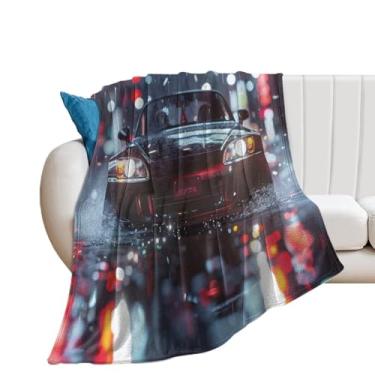 Imagem de HouLaiZhe Cobertor Super Macio Flanela Noite Chuvosa S2000 JDM Cobertor Leve de Refrigeração para Sofá-Cama Cadeira Sofá Carro Viagem ao Ar Livre Leve Quente 76 cm x 101 cm