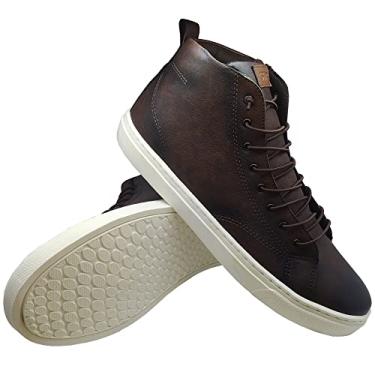 Imagem de Tênis Masculino Cano Alto Stir Numeração Especial Marrom Cor:Marrom;Tamanho:48;Gênero:Homem