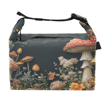 Imagem de STAYTOP Lancheira Wild Mushrooms com fivela de alça, lancheira isolada para meninos e meninas, lancheira térmica para trabalho escolar
