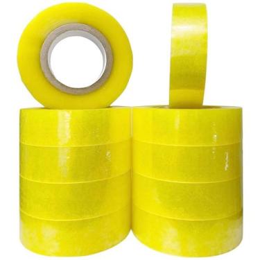 Imagem de Kit 2 Fitas Durex Larga 300 metros - 42mm Transparente/ Amarela Grande