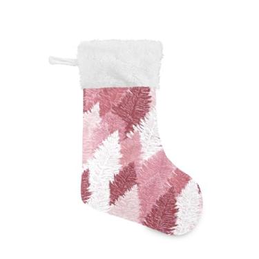 Imagem de CEBUGI Meias de Natal grandes, árvore de Natal, 43 cm, decorações de meia de Natal personalizadas para festa em família, escadas, lareira, pacote com 2