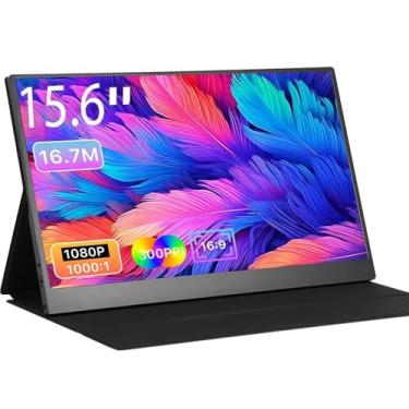 Imagem de ANTUVI Monitor Portátil 15.6''+ Case, 1080P, MINI Segunda de Notebook Extensor De Tela, Ultra-Slim e portátil, com alto-falante de pé, Adequado para Viagens, Casa, Trabalho/Jogos ﻿
