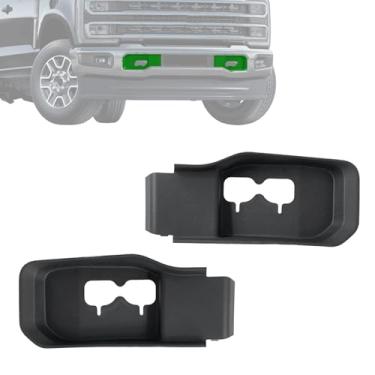 Imagem de Copgge Tampa do gancho de reboque dianteiro esquerdo e direito painel defletor de ar dianteiro grade inferior para Ford Super Duty F250 F350 F450 2023 2024 2025