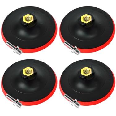 Imagem de Suporte de Borracha para Disco de Lixa Boina 115mm Aderente Com Adaptador | 04 Un