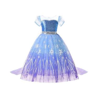 Imagem de Fantasia De Halloween Para Meninas Princesa Elsa Anna Rapunzel Vestido