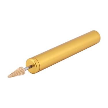 Imagem de Alomejor Ferramentas de Couro, Caneta de Rolo de Corante Com Alça, Top de Aço Inoxidável, Finalizador de Cinto para Artesanato de Couro DIY (Amarelo)