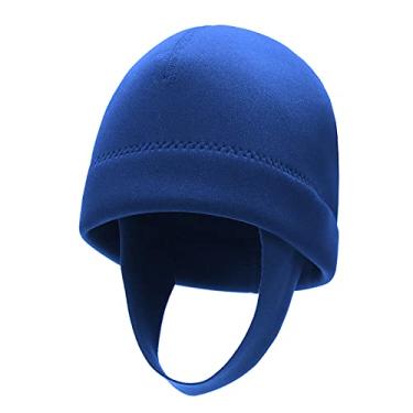 Imagem de Boné de Neoprene para Mergulho com Proteção e Aquecimento Capuz Macacão Snorkeling Natação Surf Scuba Vela Canoagem Atividades na Praia UPF50 Correia Elástica no Queixo Buracos Drenagem Costura Reforç