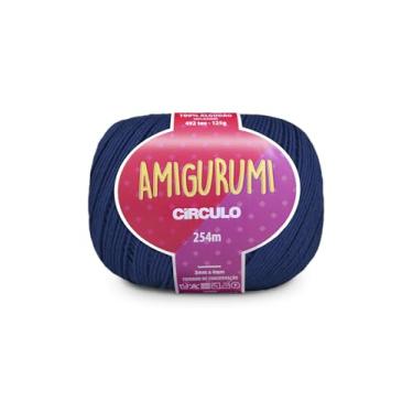 Imagem de Linha Fio Amigurumi Círculo 125g 254m 100 Algodão Mercerizado Crochê Tricô Artesanato Colorido (2745 - MARINHEIRO)