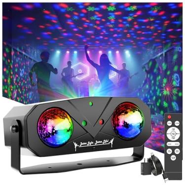 Imagem de Amosamz Luzes De Festa Dj Disco Light, Bola Palco Luz Estrela Projetor Oceano Som Ativado Com Controle Remoto Para Decoração Casa Presentes Festas Clube Bar Festival Natal Aniversário Casamento