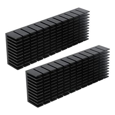 Imagem de Naroote Dissipação de Calor Eficiente Entalhada de Alumínio do Jogo do Dissipador de Calor para Dispositivos Eletrônicos 2 Aletas Refrigerando Dos Pces para Pcb, Roteadores, Tamanho Pequeno (Sem