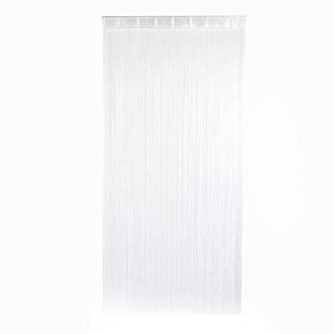 Imagem de Cortina de janela de porta de corrente com borla de corda SIWOTED para cafeteria de quarto (Branca)