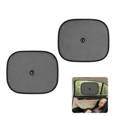 Imagem de Kit 2 Protetor Solar Veicular Automotivo 43cm Preto Proteção UV Janela Carro Bebê Banco Traseiro Ventosa Instalação Fácil Quebra-Sol Dobrável Sombra Acessório Carro Passeio Viagem Tapa Sol