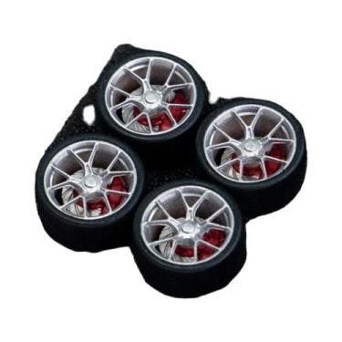 Imagem de Rodas De Resina Em Escala 1:64 Com Pneus De Borracha Para Hot Wheels M