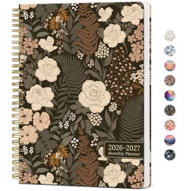 Imagem de Agenda mensal 2026-2027, calendário estético de 2 anos, 24 meses de janeiro de 2026 a dezembro de 2027, agenda mensal de 26 a 27, perfeita para escola, escritório, casa, 17,8 x 25,4 cm - rosa selvagem