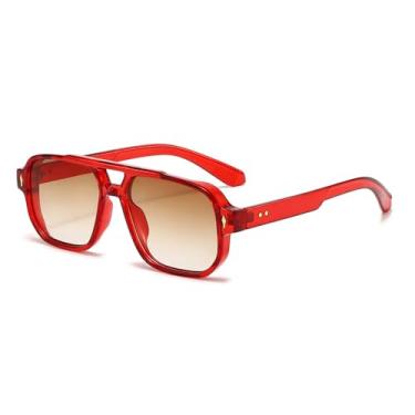 Imagem de Óculos de Sol UV400 - Lentes Ocean com Ponte Dupla e Rebites para Homens e Mulheres, Ideais para Esportes ao Ar Livre, Corrida e Ciclismo, Tamanho 15