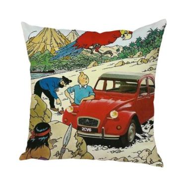 Imagem de Capa De Almofada De Pelúcia Com Estampa De Pug Infantil 45x45cm Para D