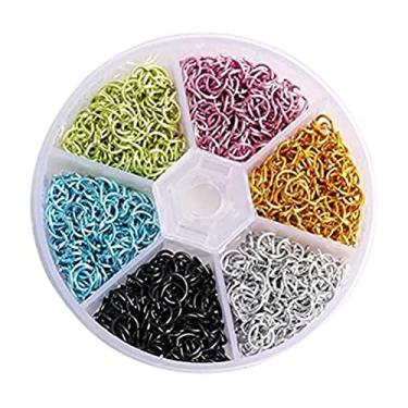 Imagem de Dioche Decorações de Arte Em Unhas 3D, 1080 Peças de Anéis de Liga de Metal para Joias, Artesanato DIY, Com 6 Cores, para Salão de Beleza, Uso Pessoal, Cola de Esmalte (Cores sortidas #36)