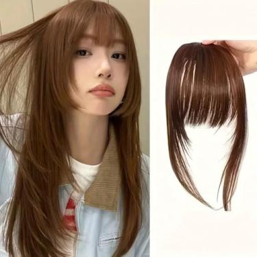 Imagem de Peruca sintética (33 cm) franja de desenho animado temperamento feminino rosto pequeno simulação testa natural franja quebrada peruca
