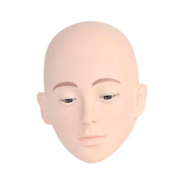 Imagem de ChuYiElegance Cabeça de manequim para cílios postiços, ideal para treinamento de maquiagem, cílios firmes e macios, perfeitos para iniciantes.