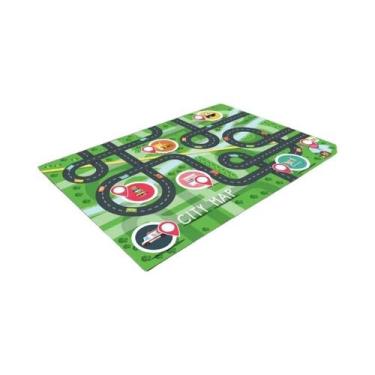 Imagem de Cidade estrada jogar tapete macio antiderrapante crianças área retro d