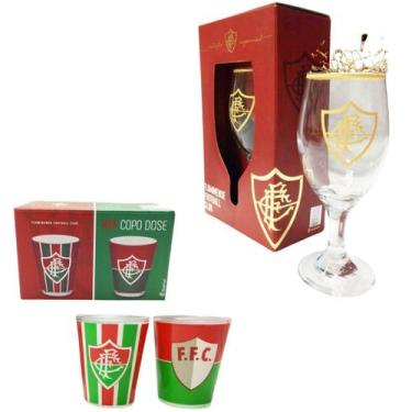 Imagem de Kit Taça Windsor 330Ml Vidro + 2Un Copo Dose Shot 60Ml Pinga - Brasfoo