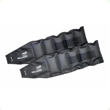 Imagem de Caneleira Tradicional de Nylon Kallango Preta - 1 Kg - Kallango Fit