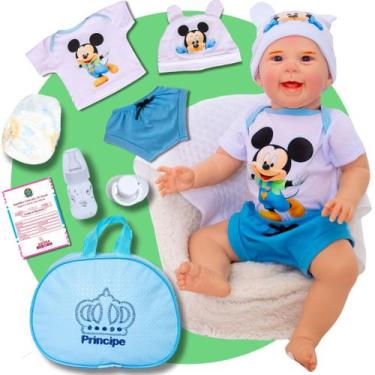 Imagem de Bebê Reborn Menino Original Mazie Realista de Silicone Pode Dar Banho 