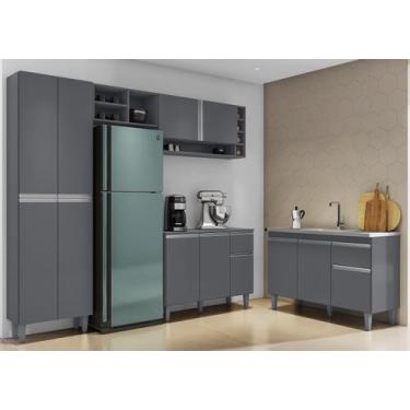 Imagem de Cozinha Modulada Vanessa Com Balcão Para Pia 120mt Tatiane Sem Tampo C