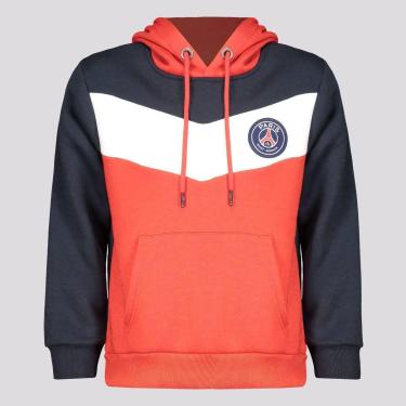 Imagem de Moletom PSG Canguru Infantil Vermelho-Masculino