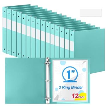 Imagem de Henoyso Fichário de plástico com 3 anéis, fichário flexível, tamanho carta, tamanho 21 x 28 cm, comporta até 225 folhas com 1 bolso, fichário versátil para escola, escritório, casa (2,5 cm, verde