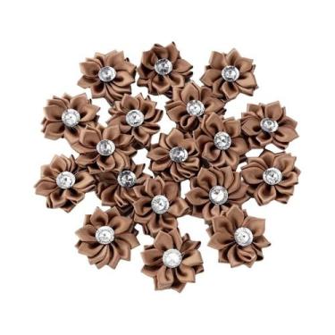Imagem de Mini Strass De 40mm 20pcs DIY Flores De Fita De Cetim Acessórios De De