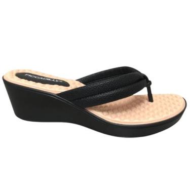 Imagem de Tamanco piccadilly cecilia anabela médio 540364, Preto, 37