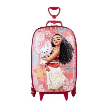 Imagem de Mochila de Rodinhas 3D Maxtoy Princesa Moana Vermelho-Unissex