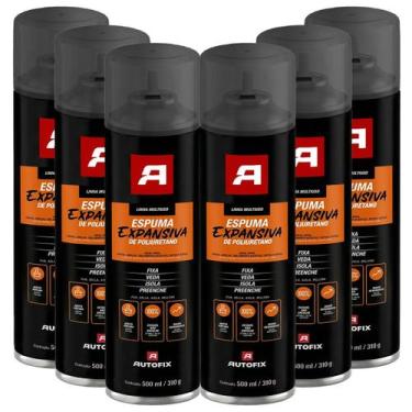 Imagem de Espuma Expansiva Para Vedação 500ml 340g 6 Unidades Autofix - Autoflix