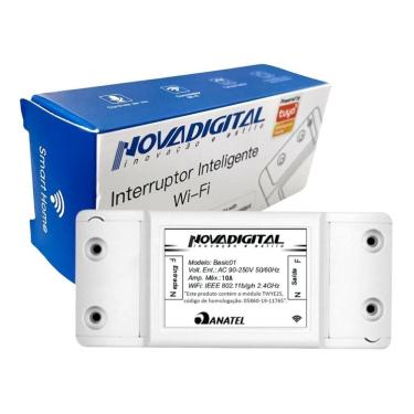 Imagem de Interruptor Inteligente Nova Digital Automação Wi-fi Alexa Branco 127/220v