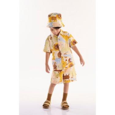 Imagem de Conjunto Infantil para Menino com Camisa e Bermuda Safari Três e Já, O